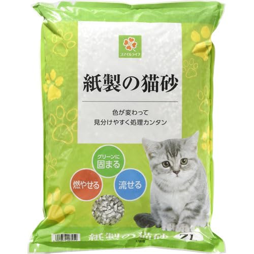 Amazon | スマイルライフ 紙製の猫砂 7L | スマイルライフ | 猫砂 通販